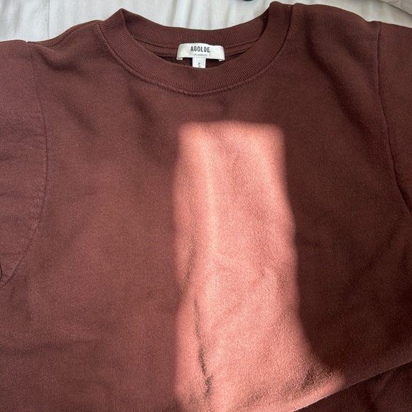 NWT AGOLDE 80's Sweatshirt in Pumpernickel Size Small - Picture 4 of 5